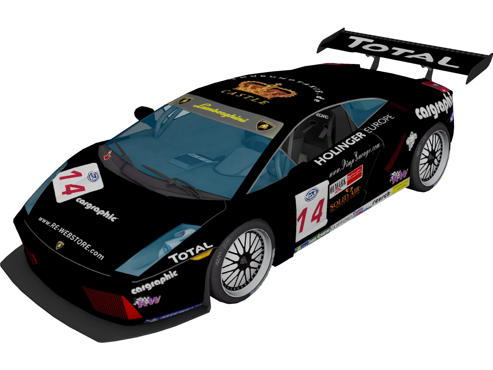 Lamborghini Gallardo GT3 Cup 3D Model main preview