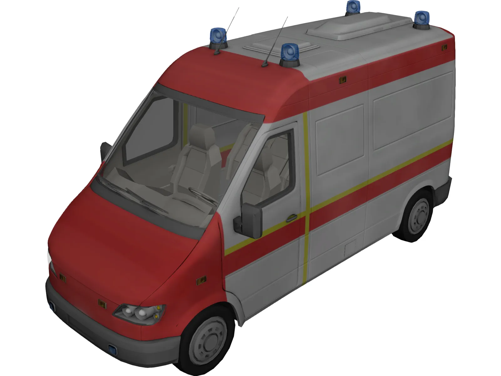 Ambulance 3D Model main preview