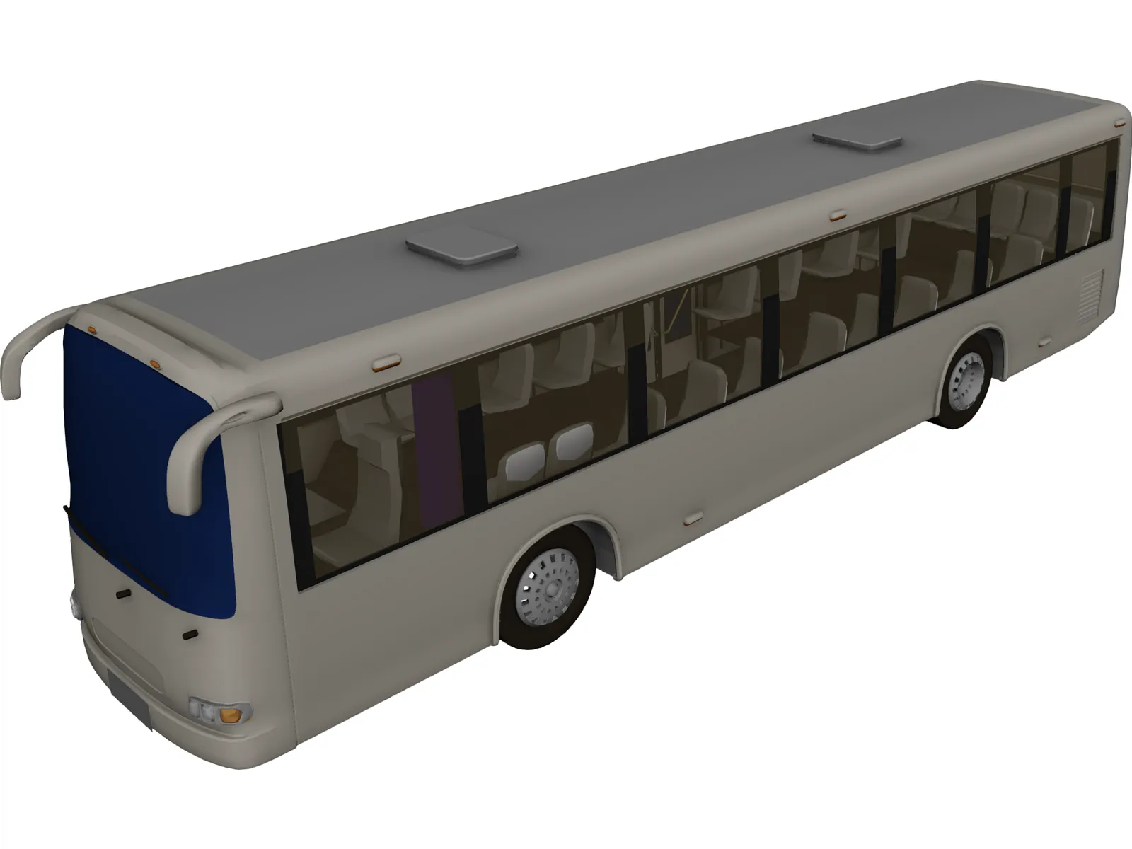 Bus China 3D Model main preview