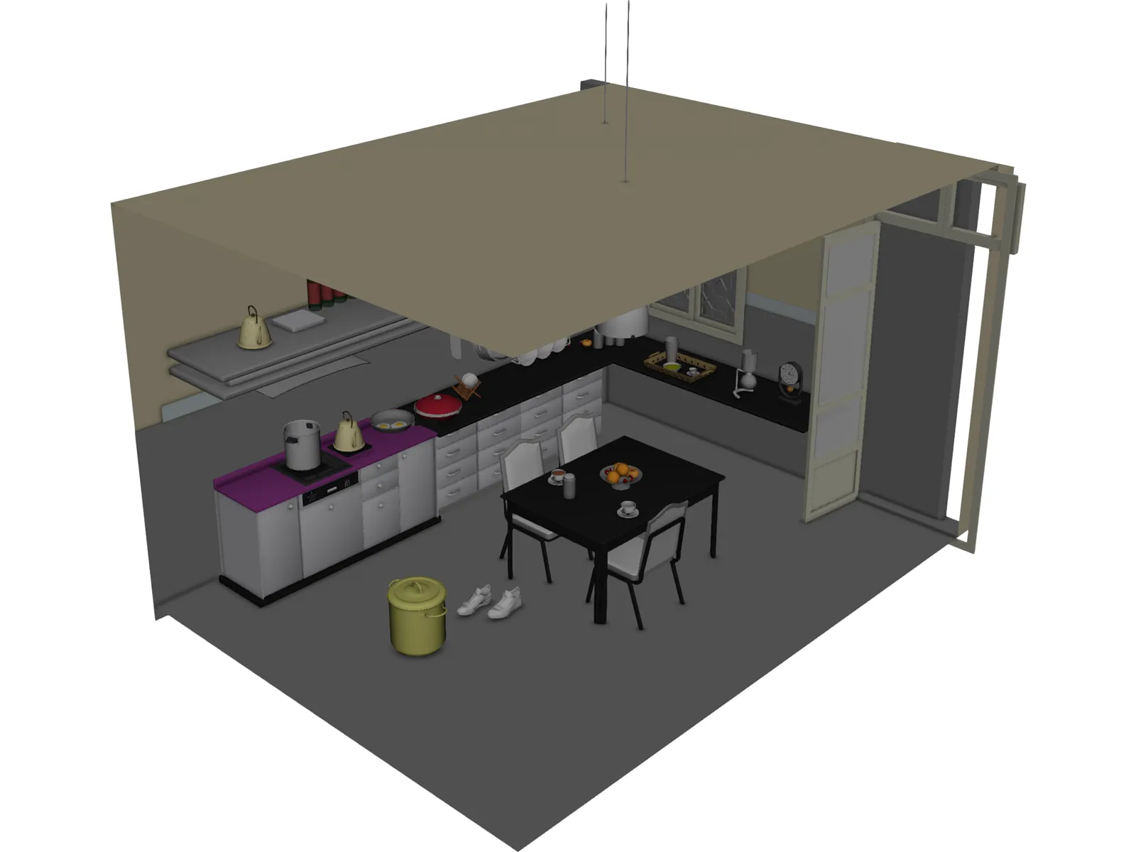 Kitchen 3D Model main preview