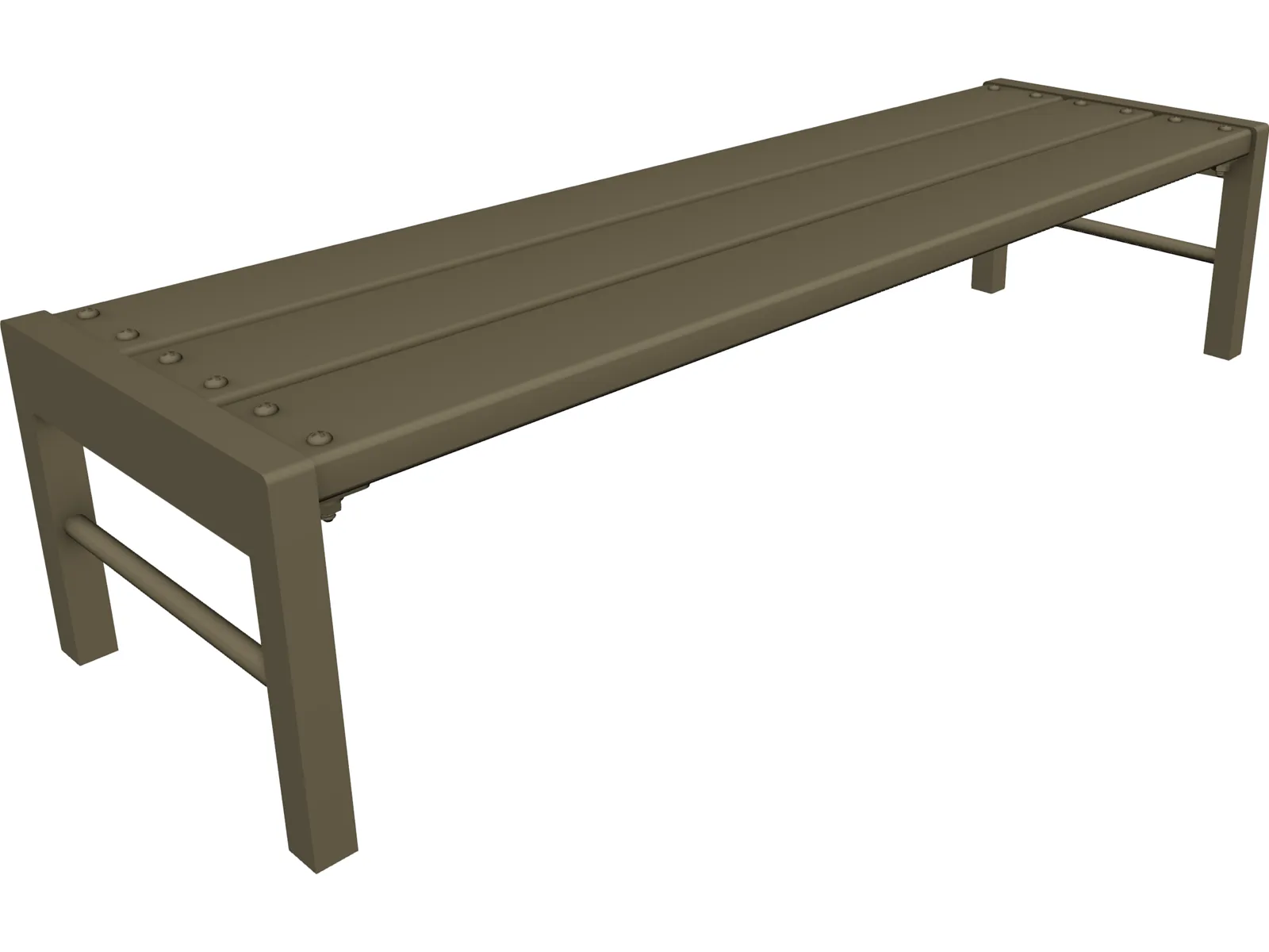 Bench 3D Model main preview