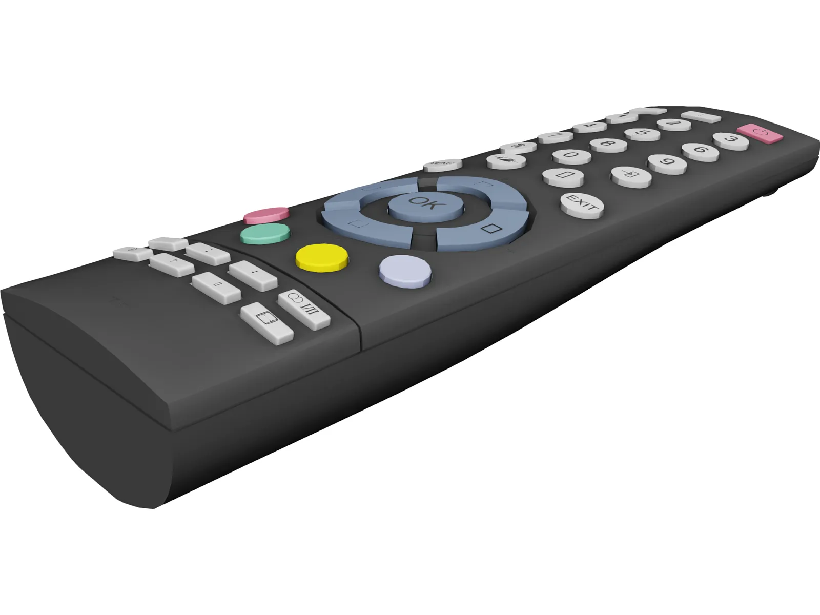 TV Remote Controller 3D Model main preview