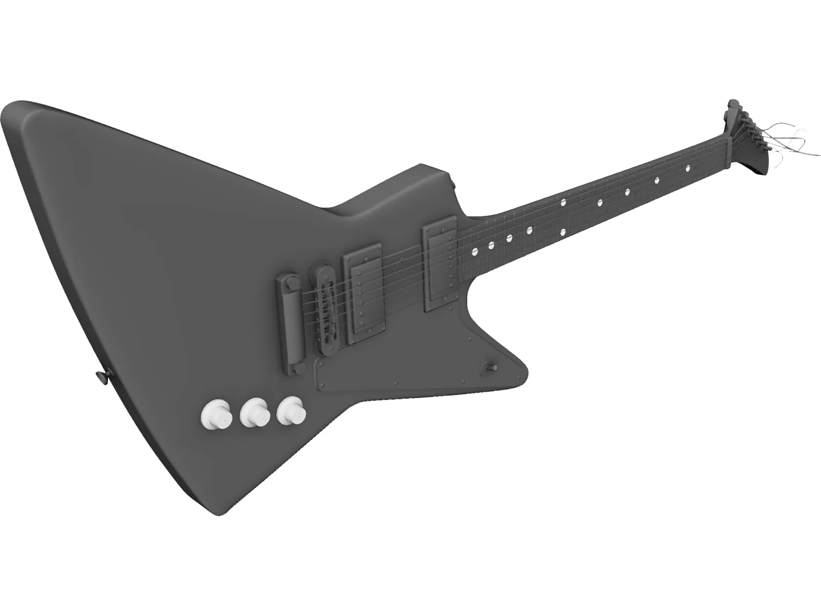 Gibson Explorer Guitar 3D Model main preview