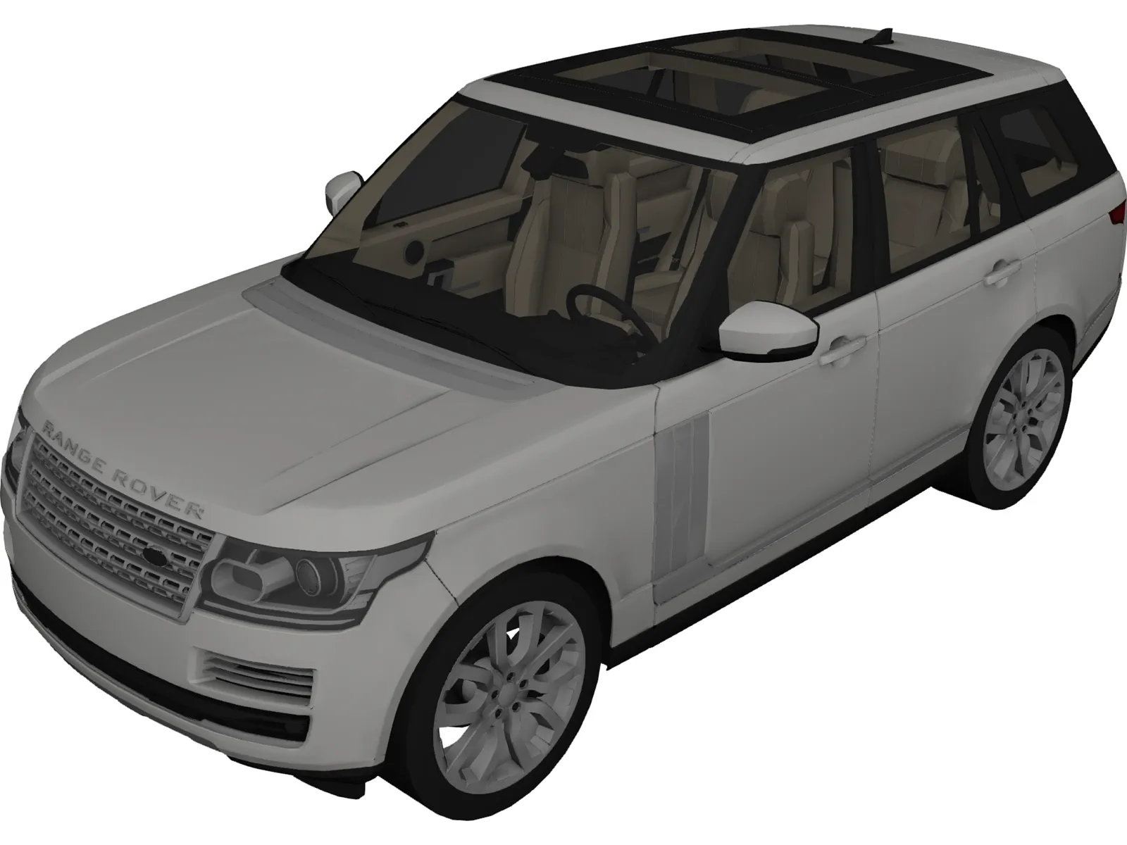 Range Rover L405 (2013) 3D Model main preview