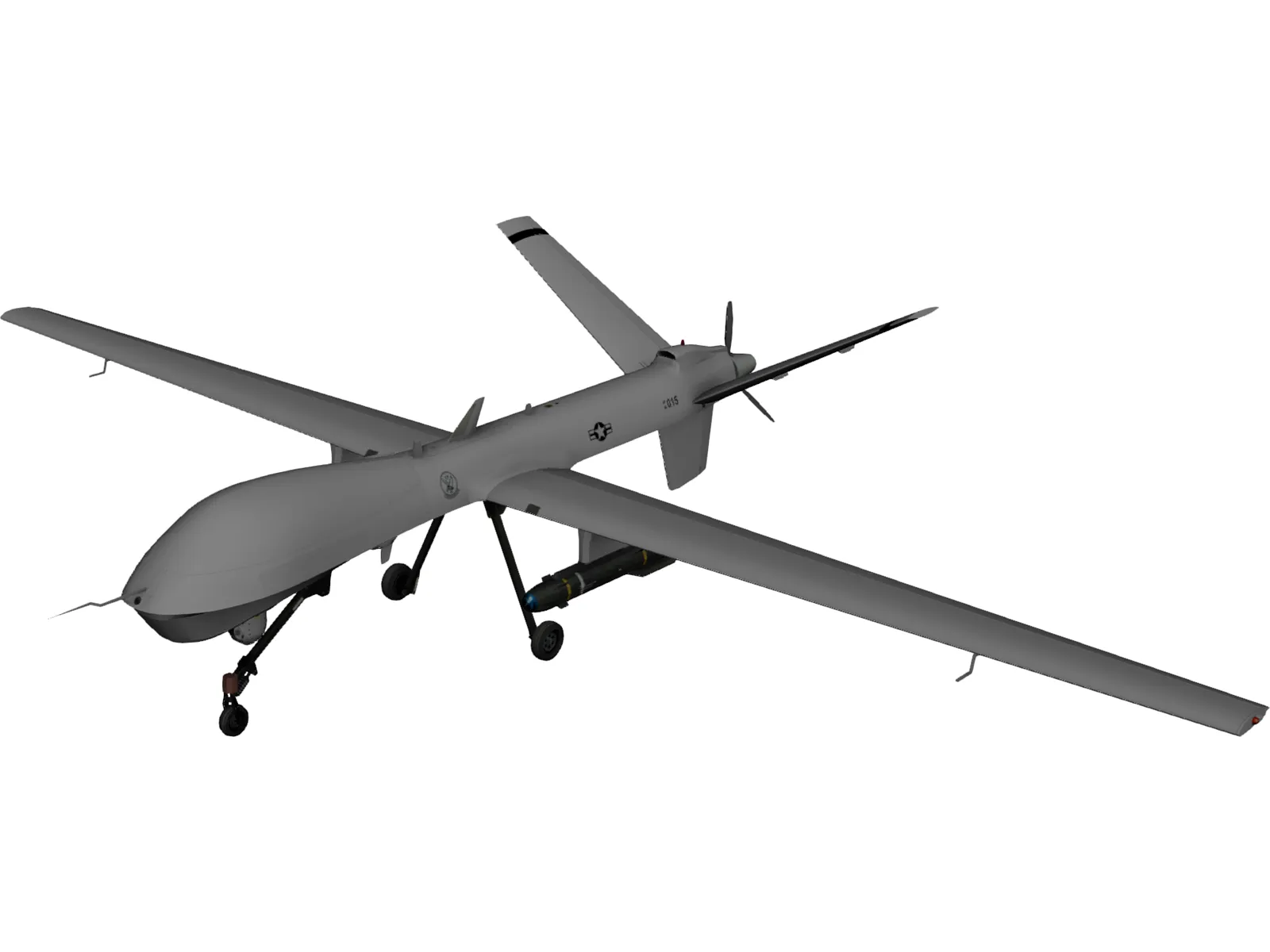General Atomics MQ-9 Predator UAV Drone 3D Model main preview