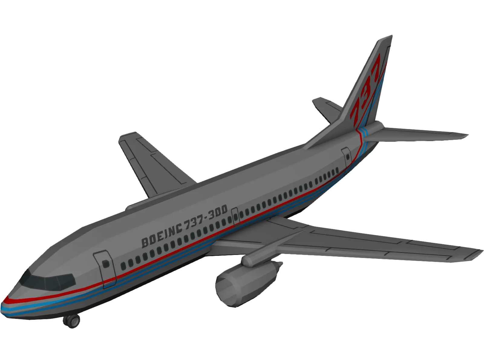 Boeing 737-300 3D Model main preview