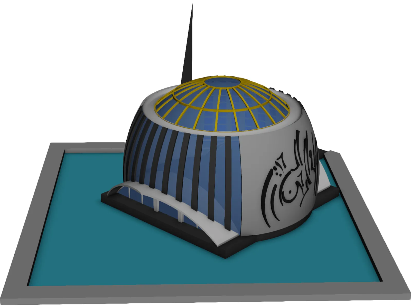 Pearl Mosque Masjid 3D Model main preview