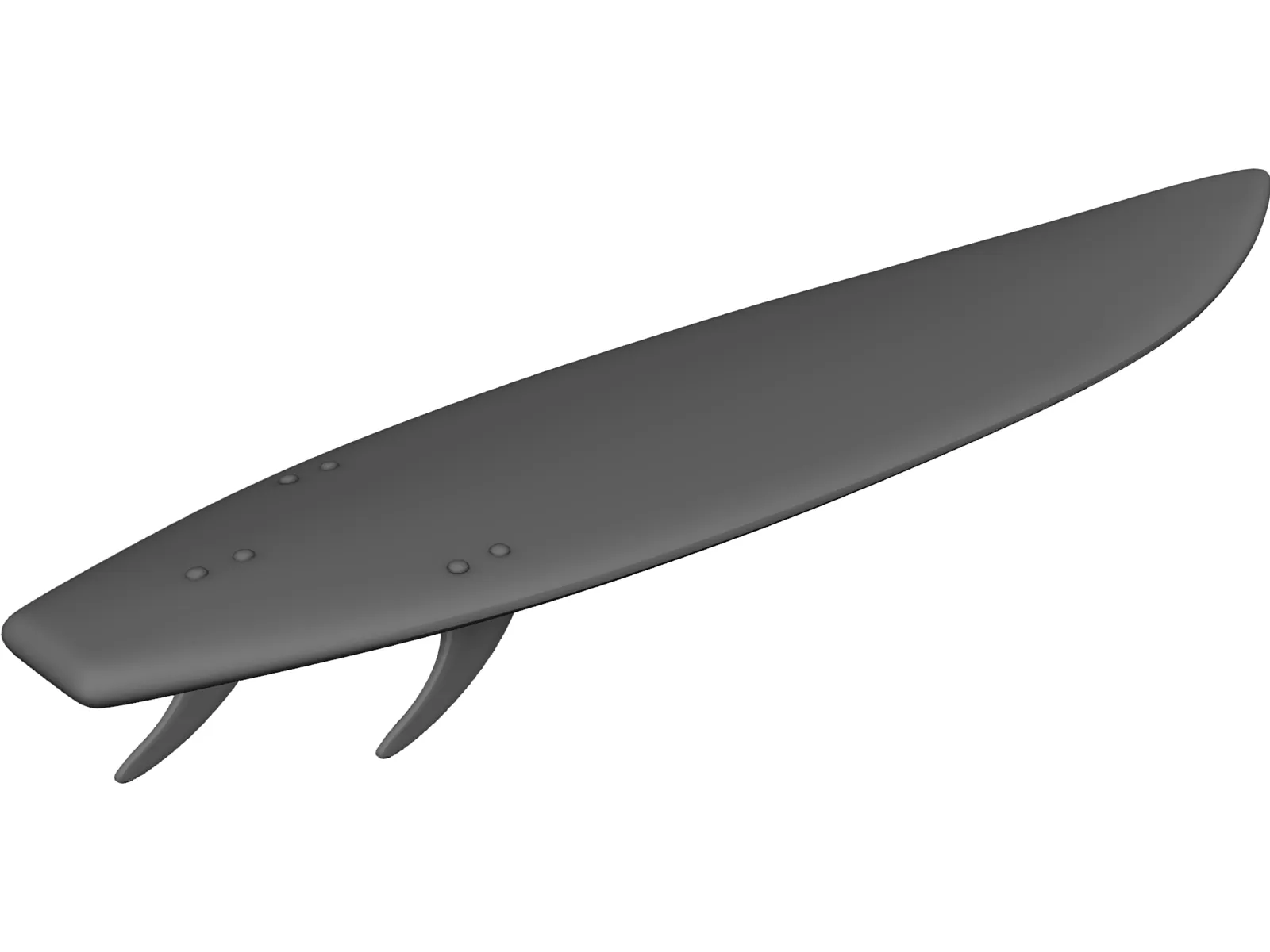Surfboard 3D Model main preview