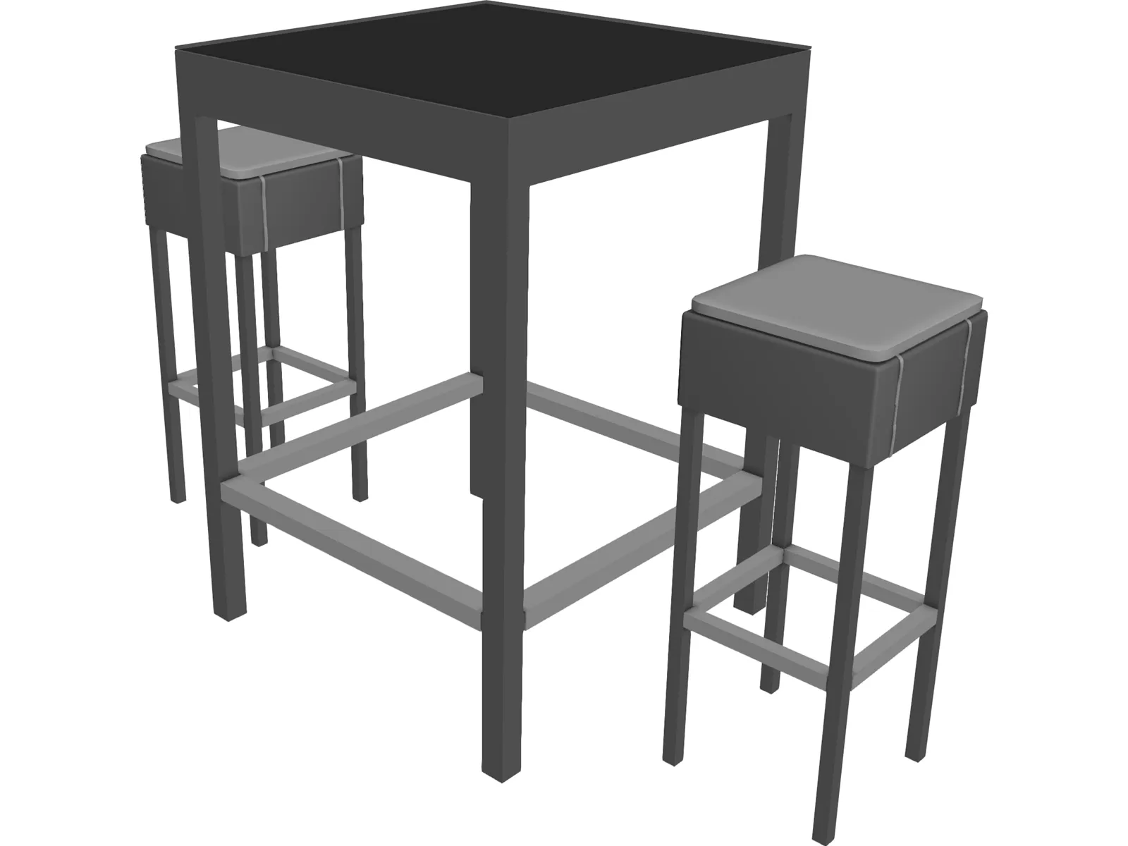 Rattan Barstool and Stamina 3D Model main preview