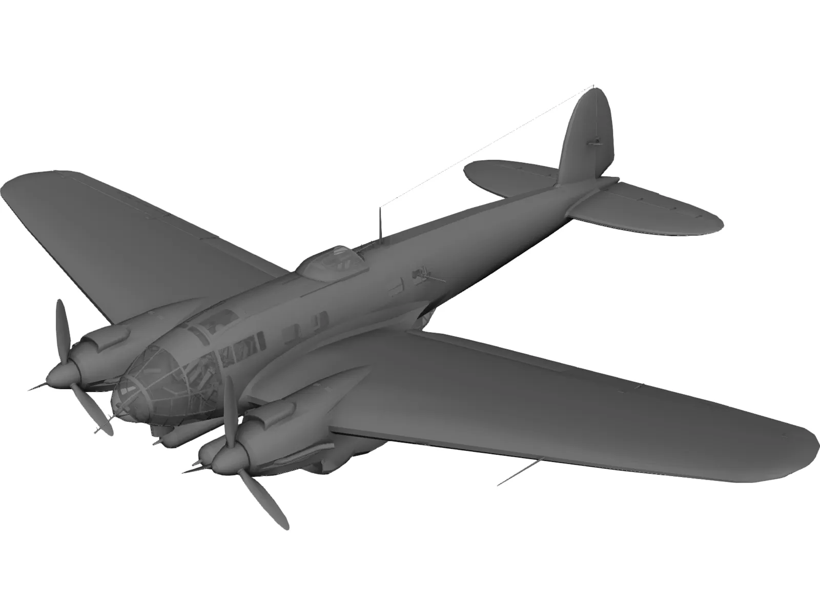 Heinkel He 111 3D Model main preview
