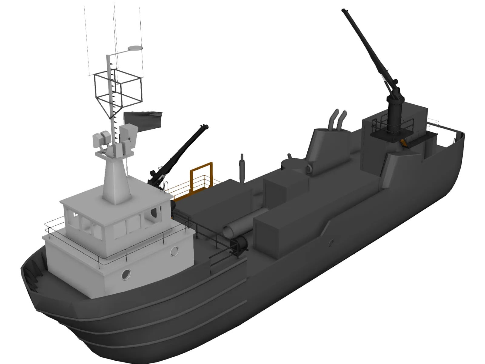 Fishing Ship 3D Model main preview