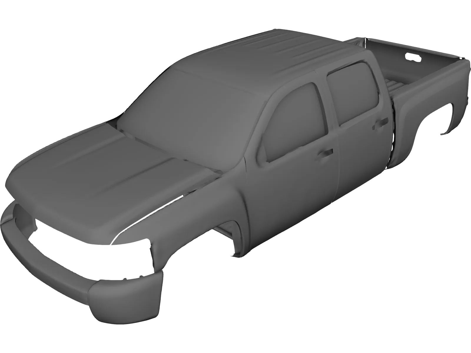 Chevrolet Silverado Body 3D Model main preview