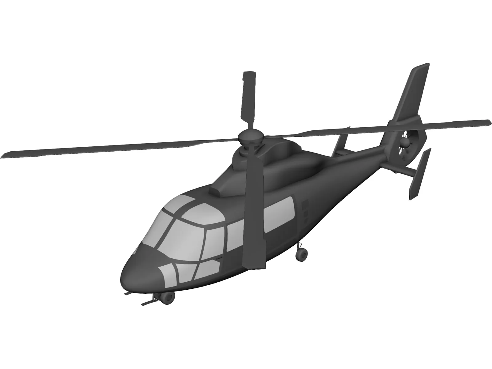 Eurocopter AS-365 Dauphin 3D Model main preview