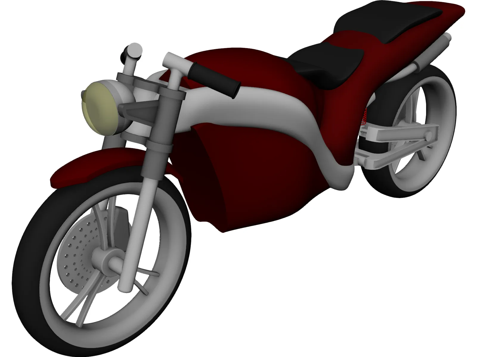 Racing Motorbike Concept 3D Model main preview