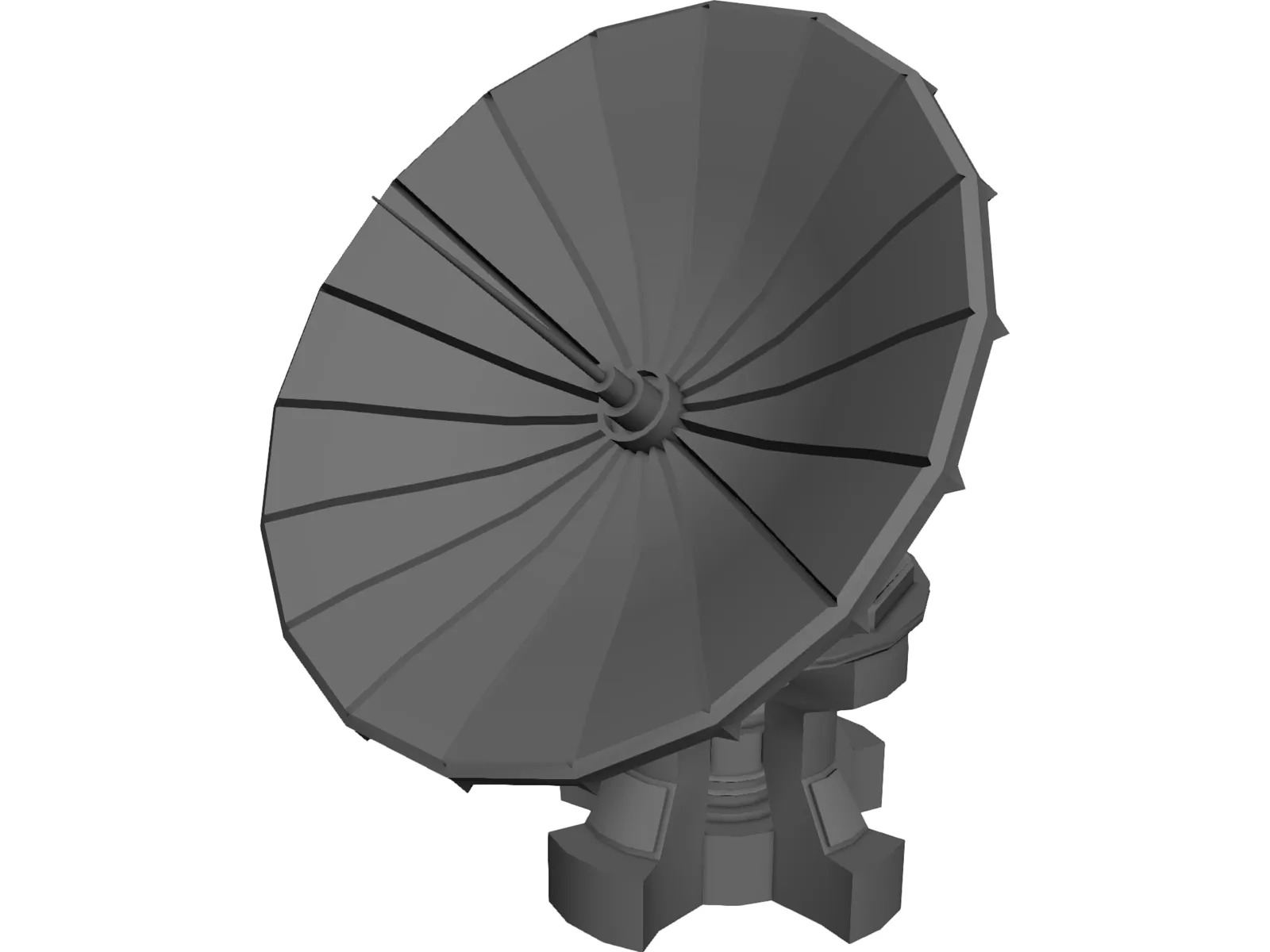 Satellite Dish 3D Model main preview