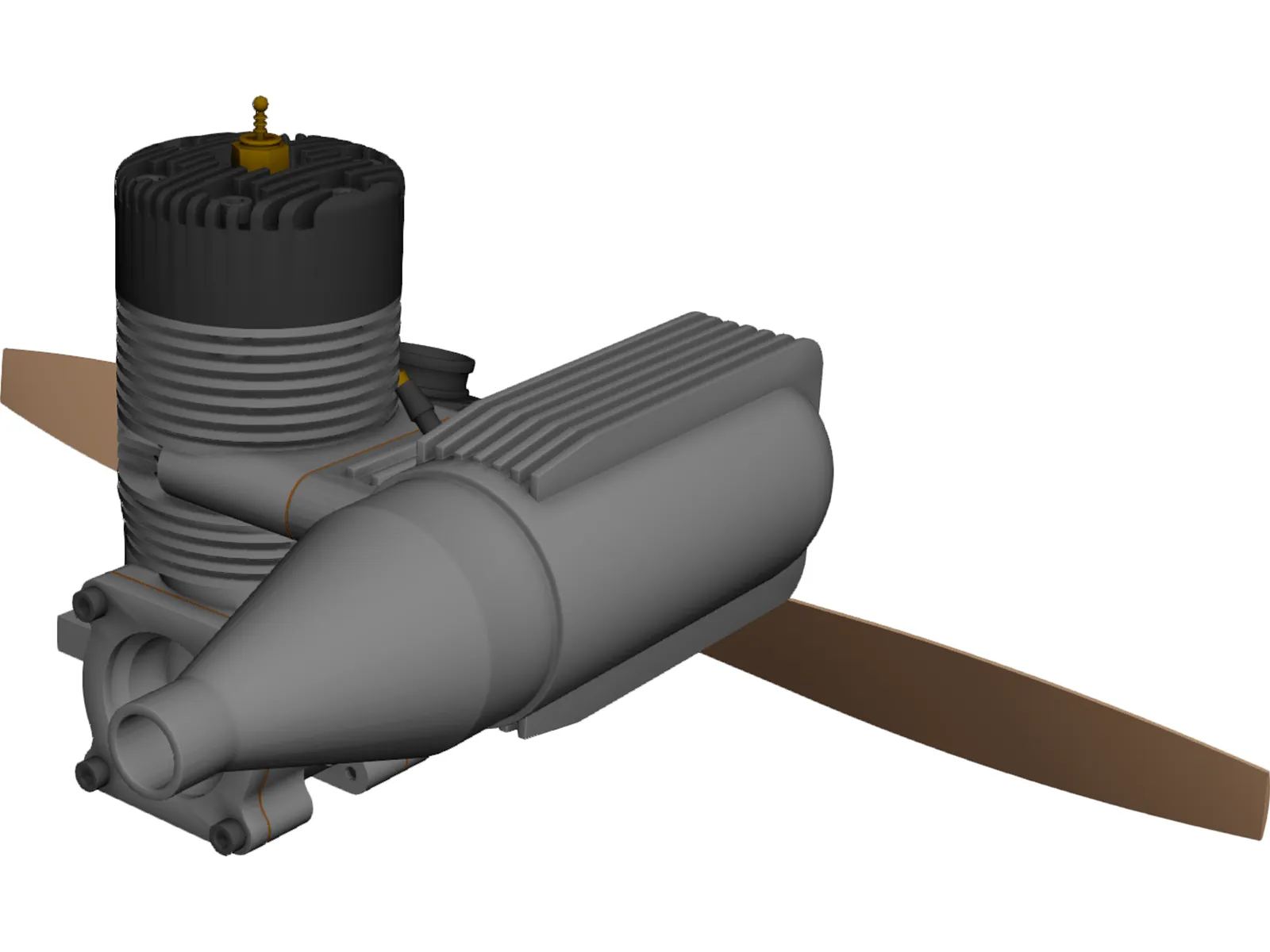 RC Model Engine 3D Model main preview