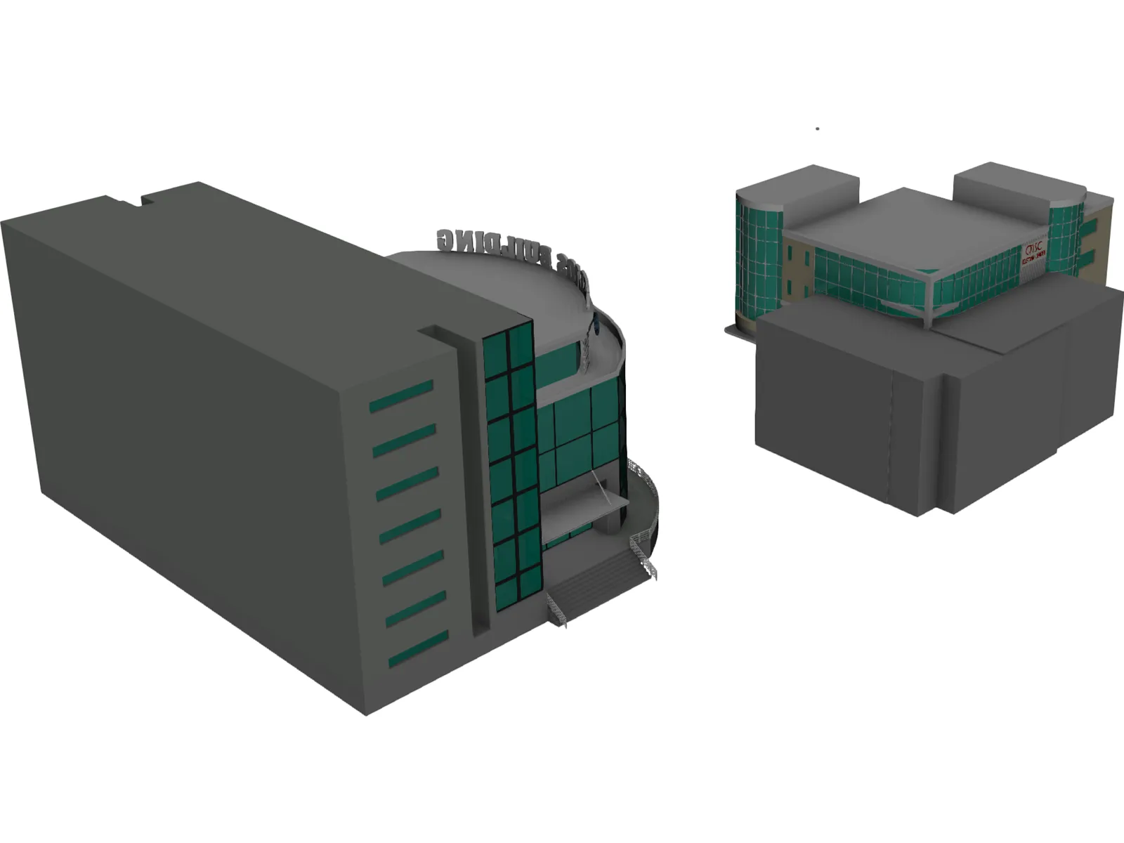 Helios Building Global CyberSoft 3D Model main preview