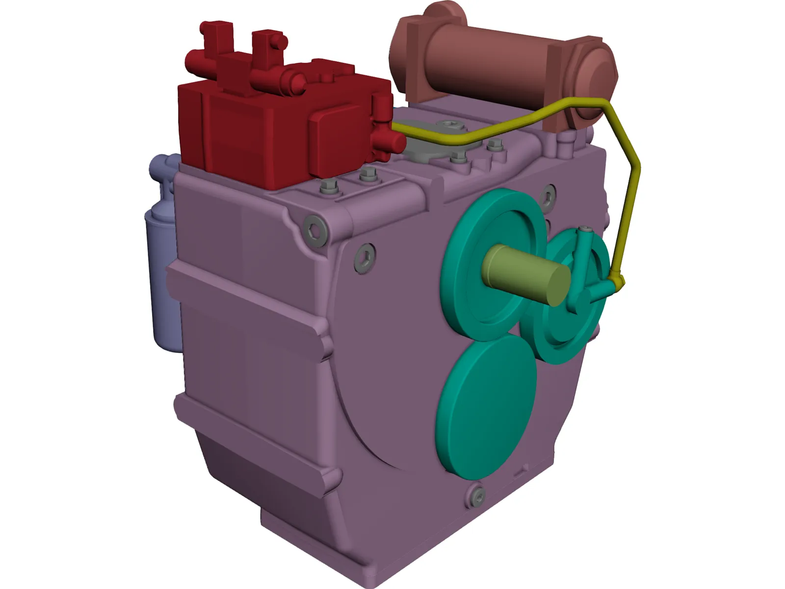 ZF 2000 Engine 3D Model main preview