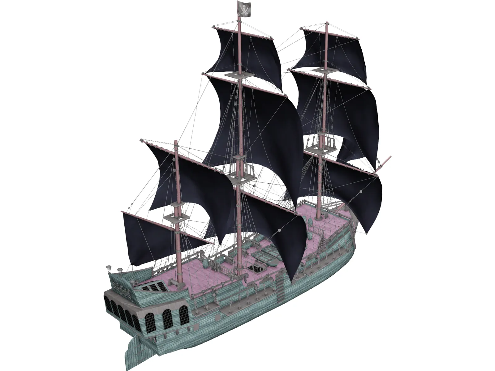 Black Pearl 3D Model main preview
