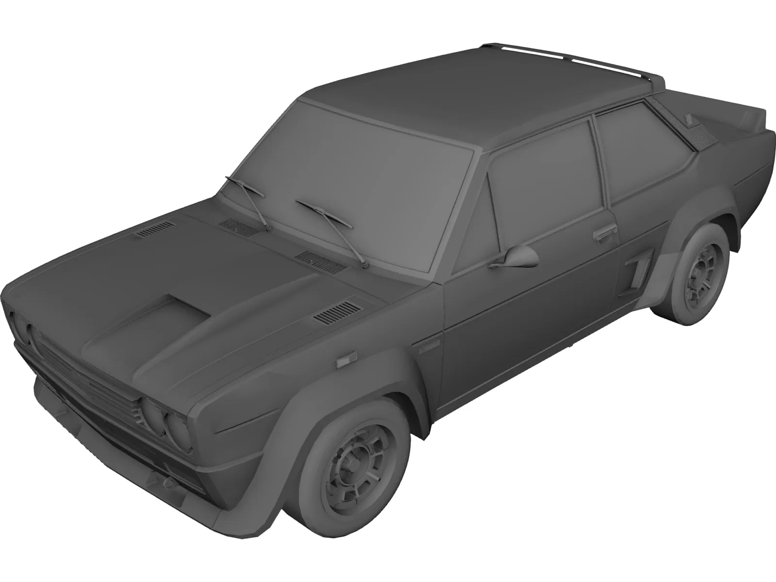 Fiat 131 Abarth 3D Model main preview