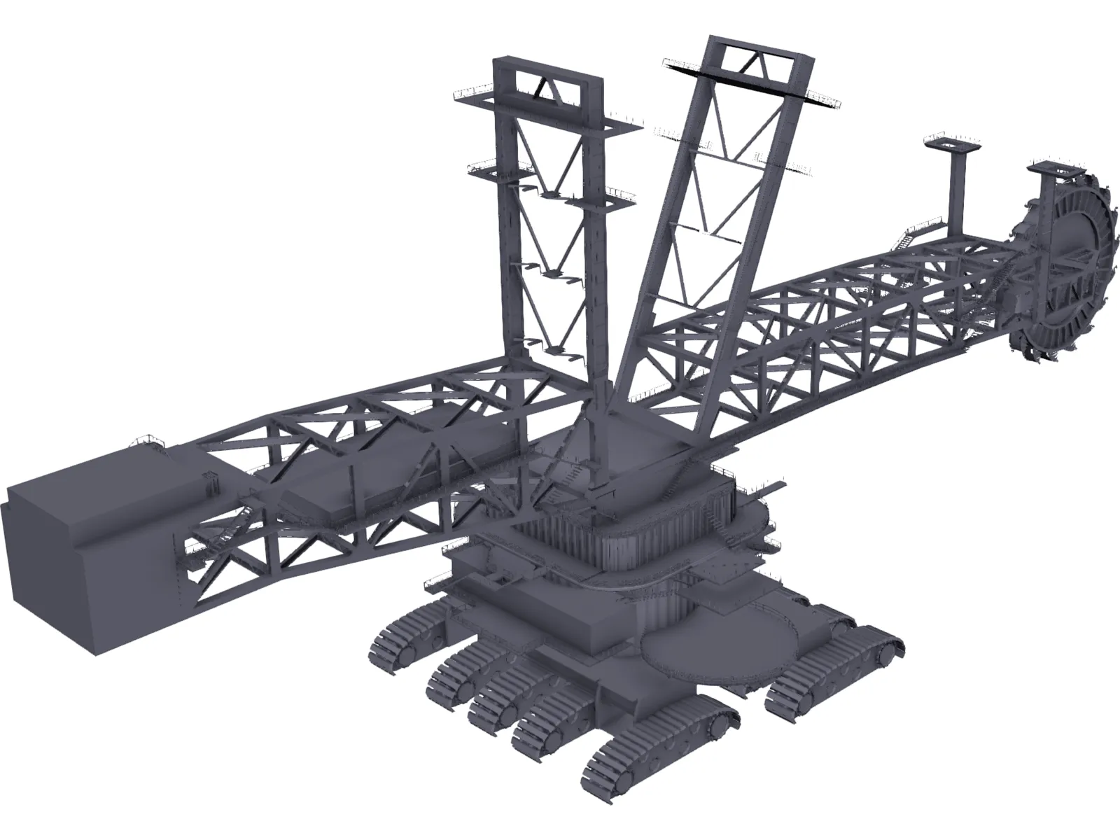 Bucketwheel Excavator 3D Model main preview