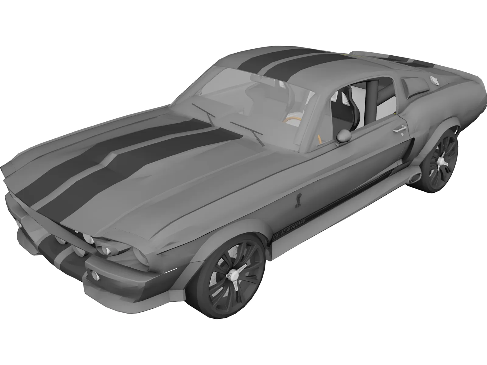 Ford Mustang Shelby GT500 Eleanor (1967) 3D Model main preview