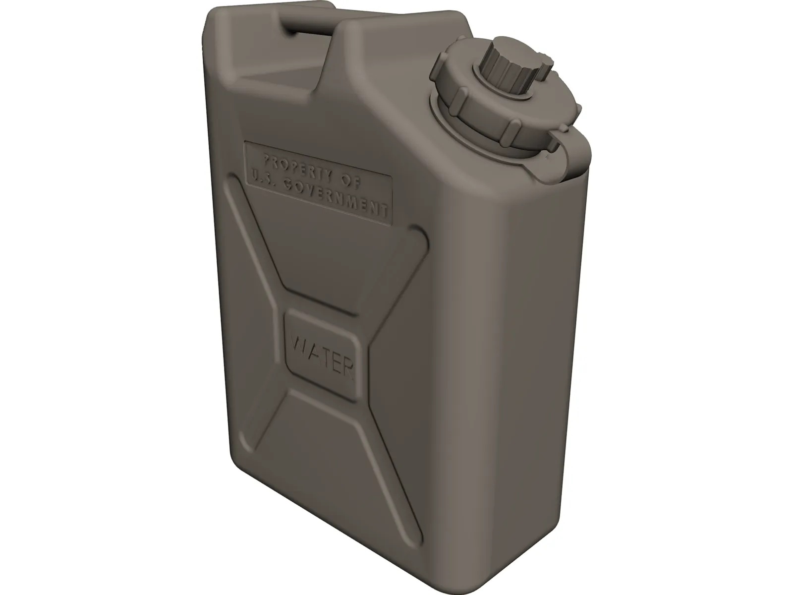 Water Container Military 5 Gallon 3D Model main preview