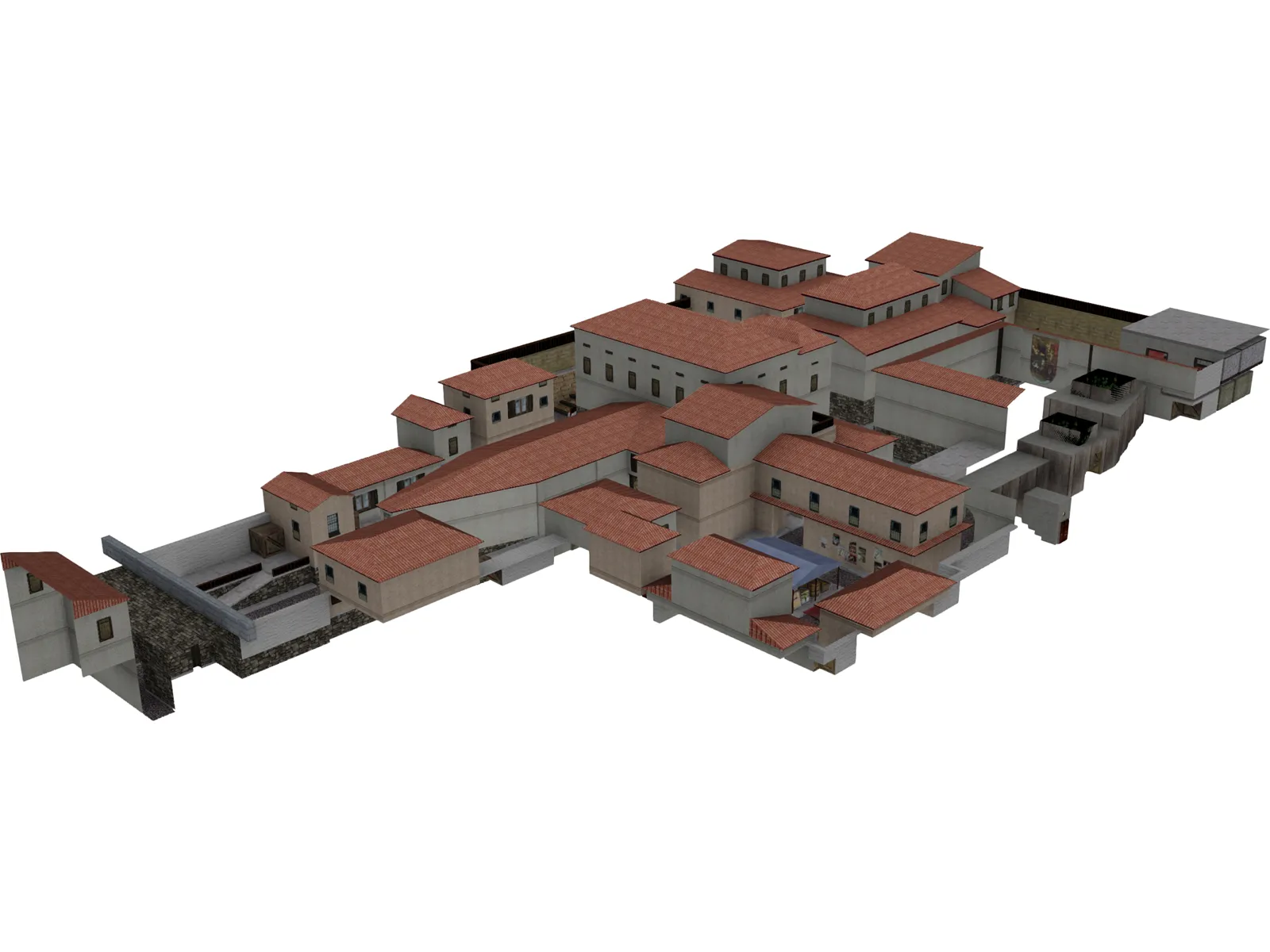Italy City Block 3D Model main preview