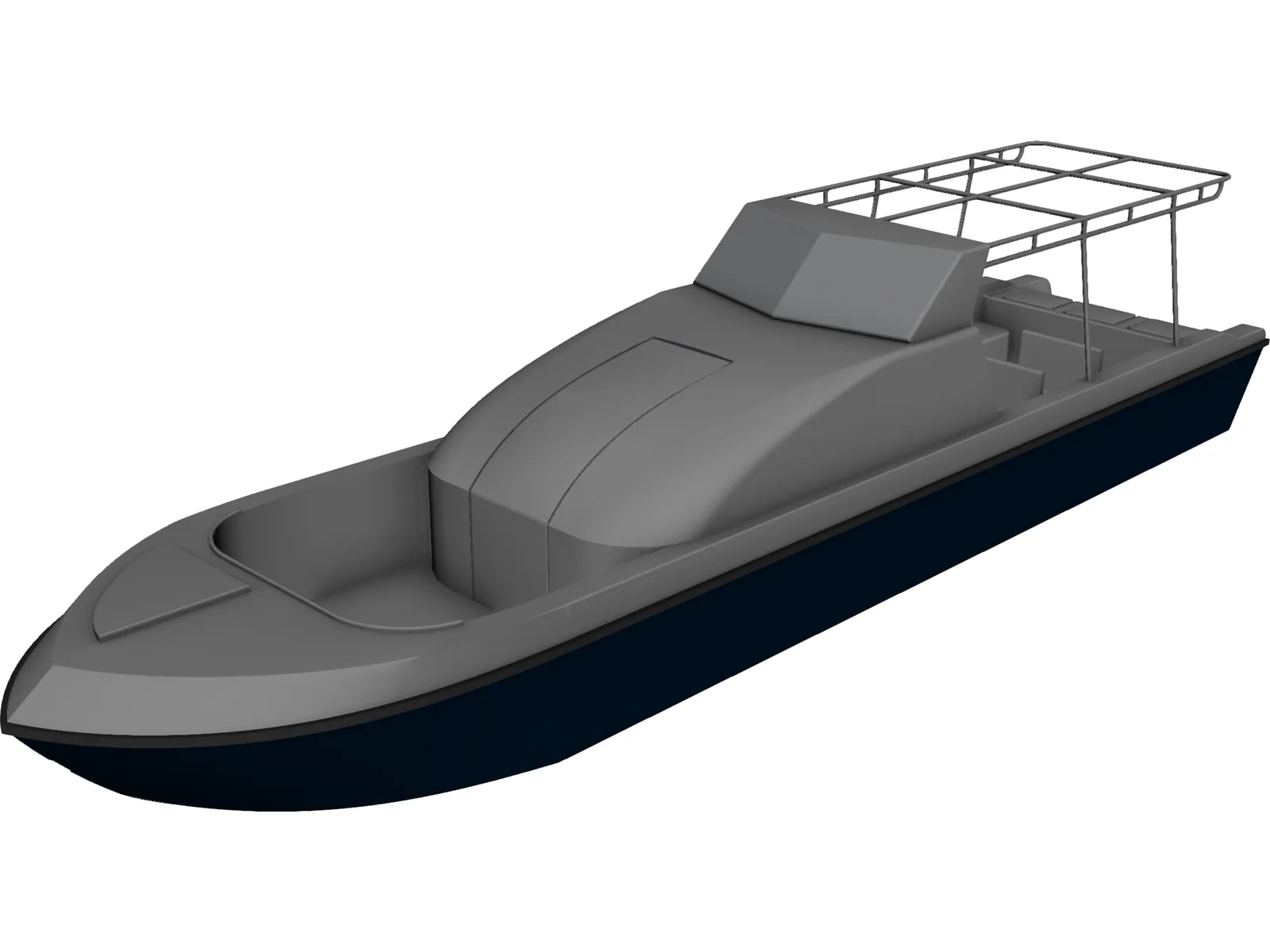 Boat 3D Model main preview