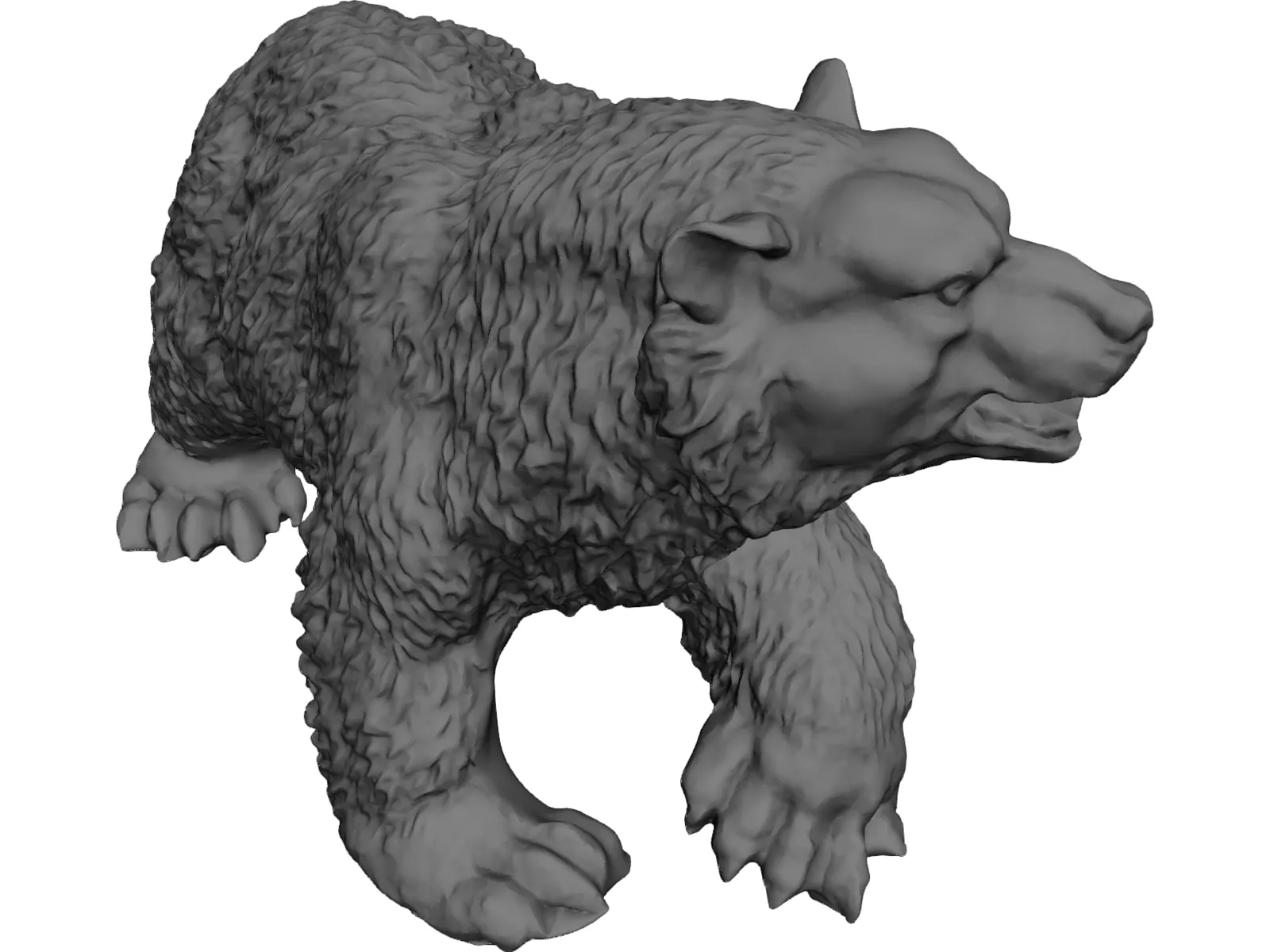 Bear Statue 3D Model main preview