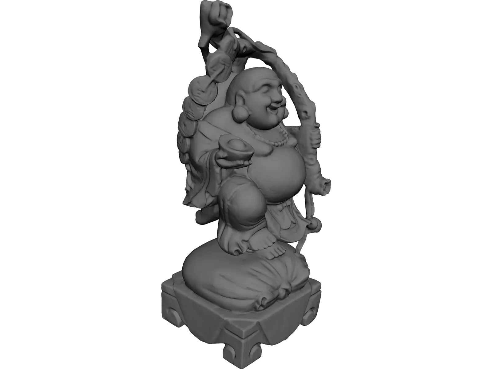 Buddha Statue 3D Model main preview
