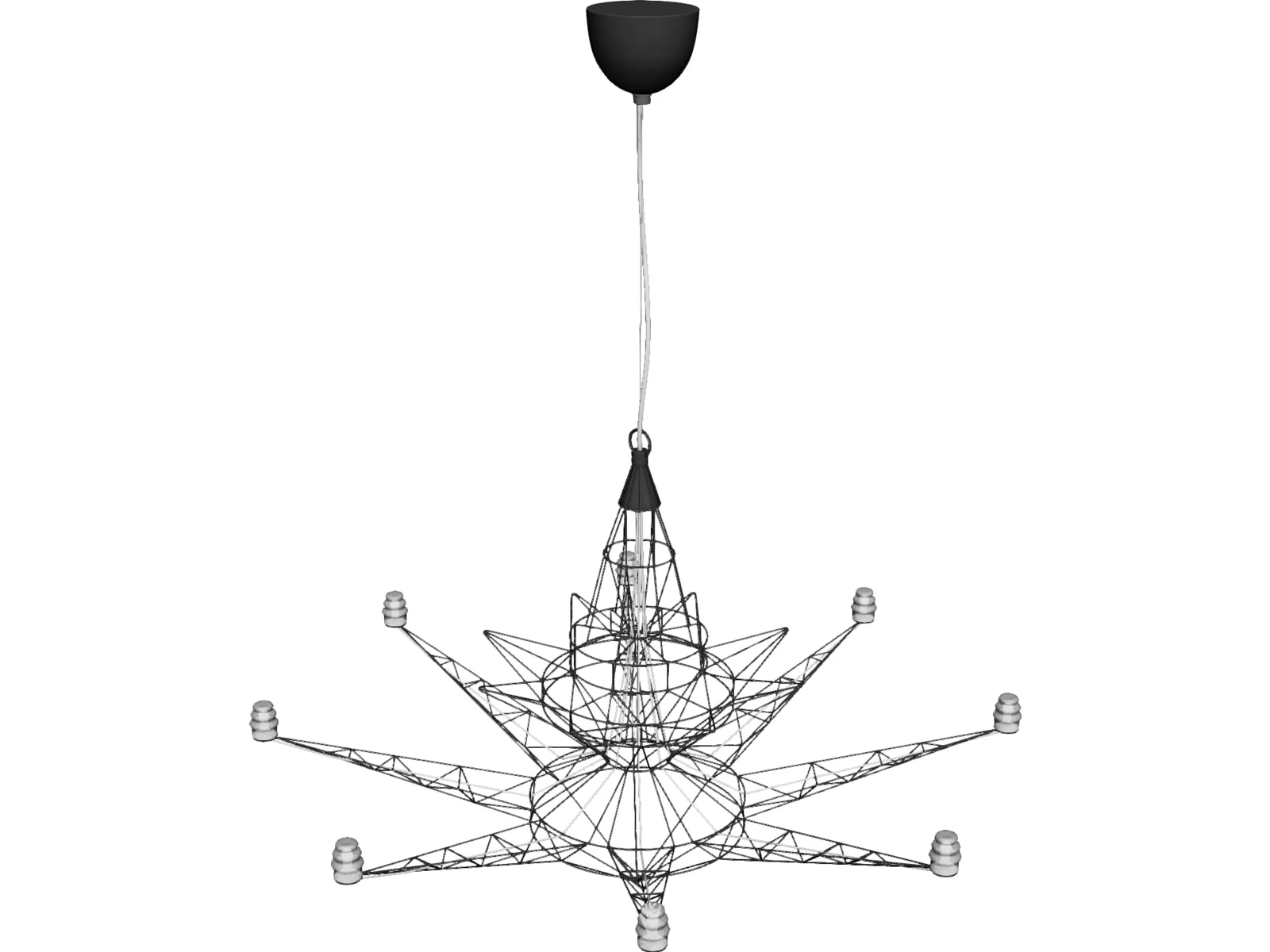 Lightweight Suspension Lamp 3D Model main preview