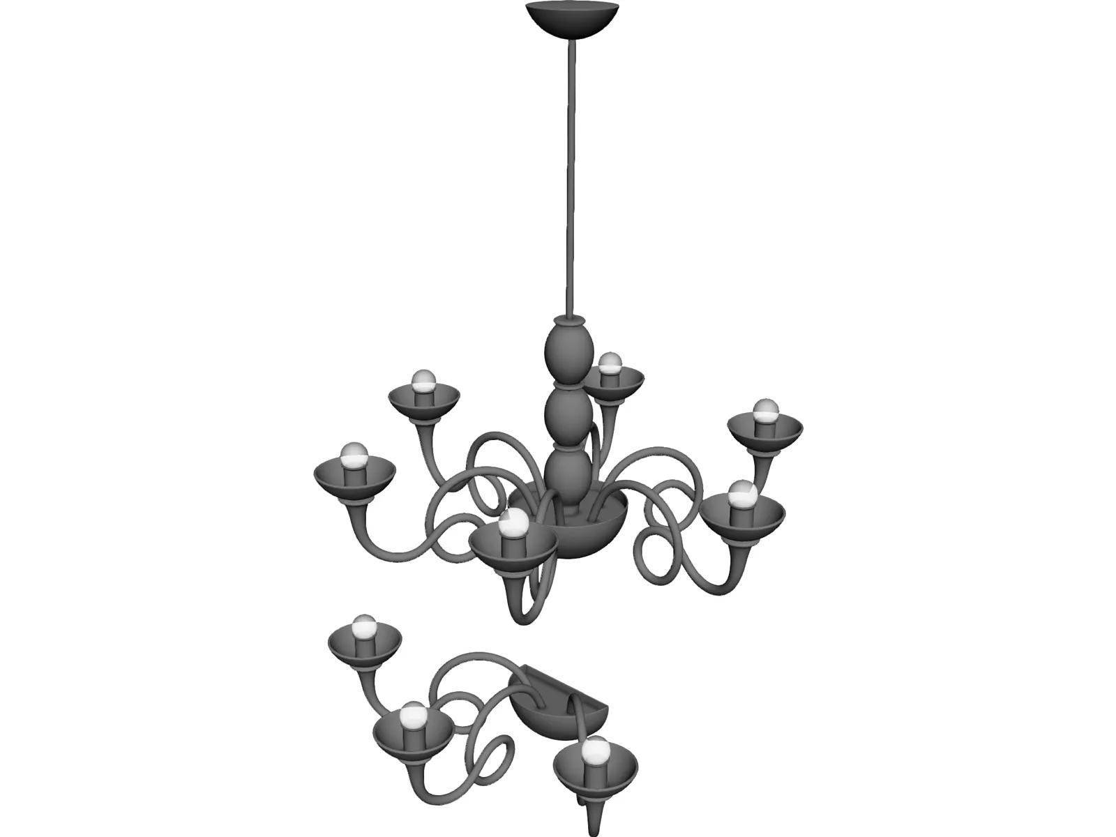 Pantalica Lamps 3D Model main preview