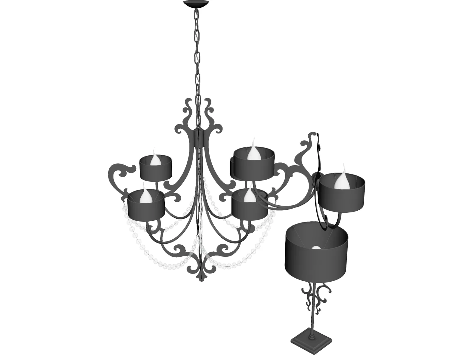 Cantori Lago Lamps 3D Model main preview
