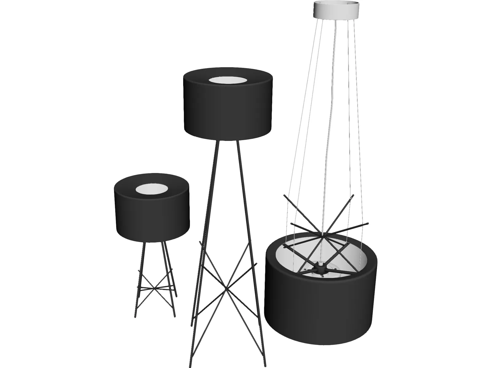 Flos Ray Lamps 3D Model main preview