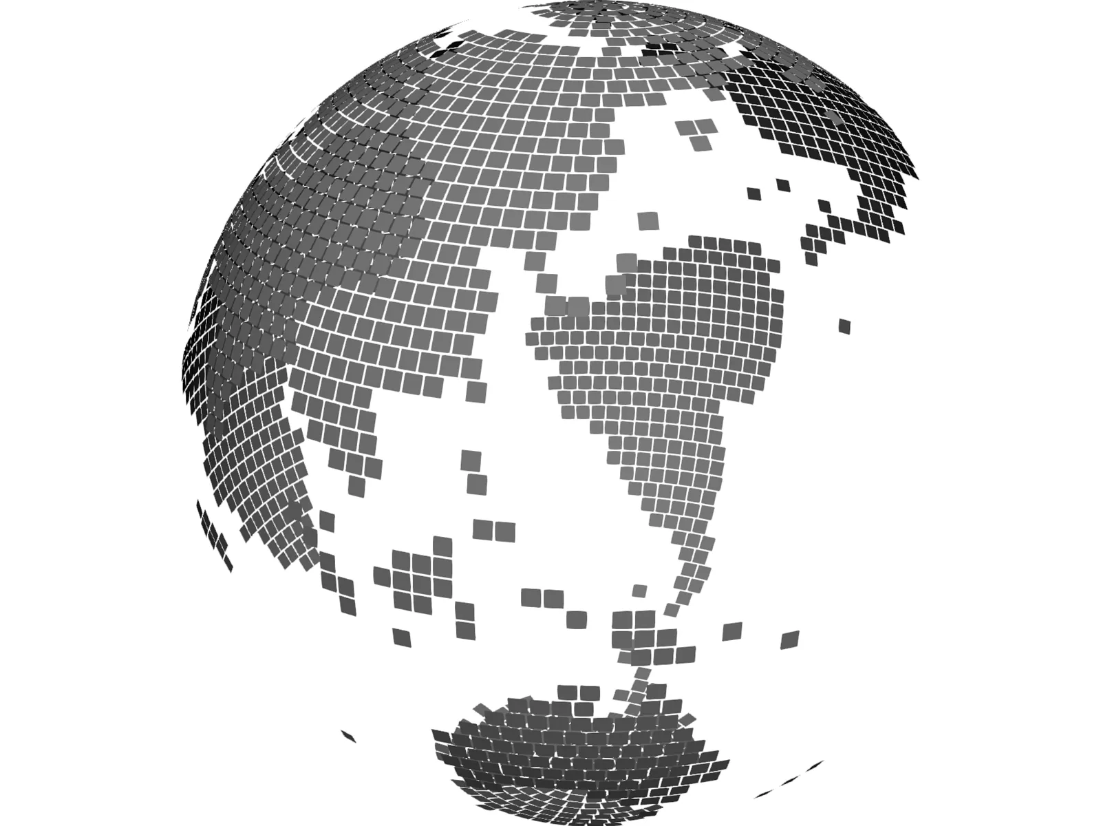 Pixel Planet 3D Model main preview
