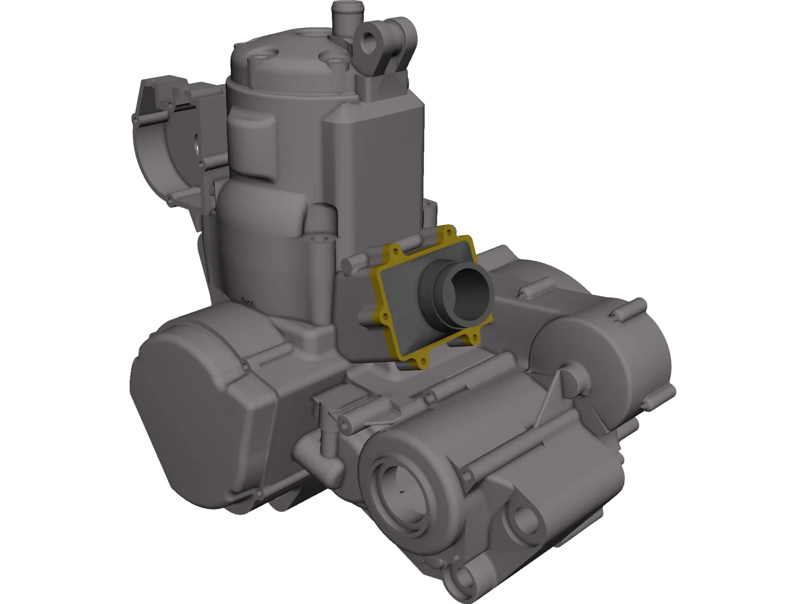 Honda CR250 Engine 3D Model main preview