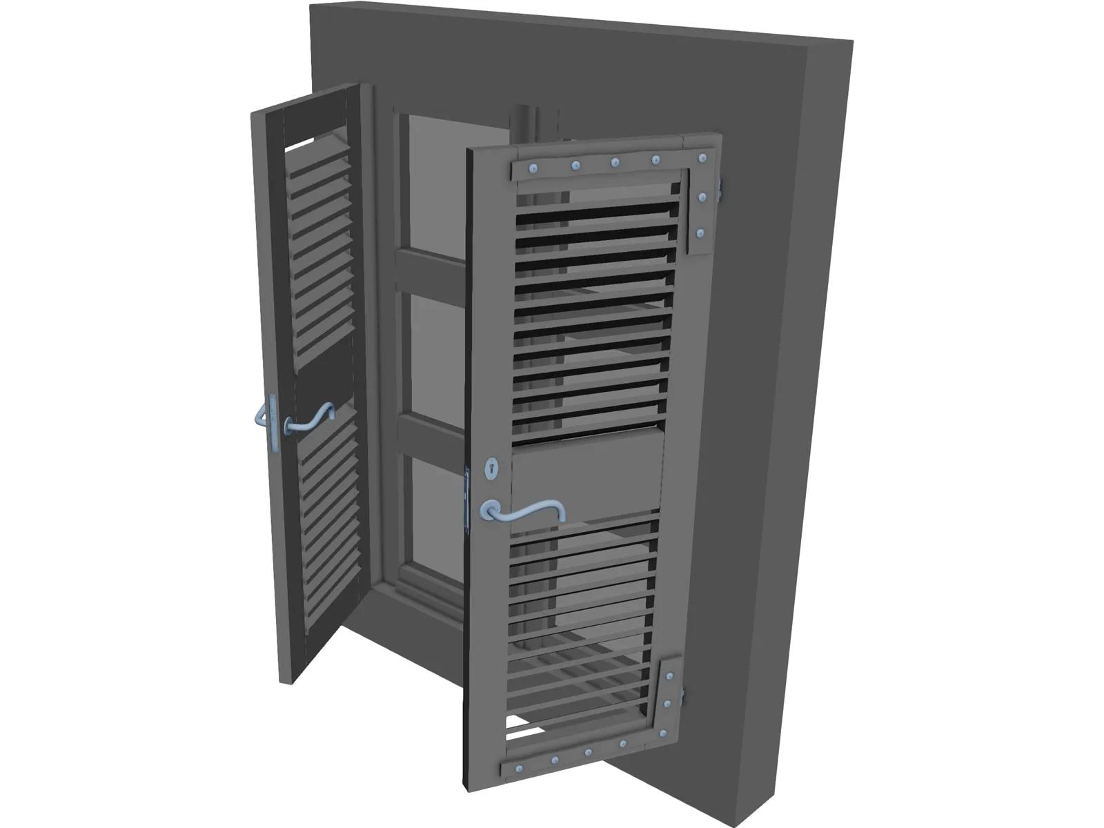 French Window 3D Model main preview