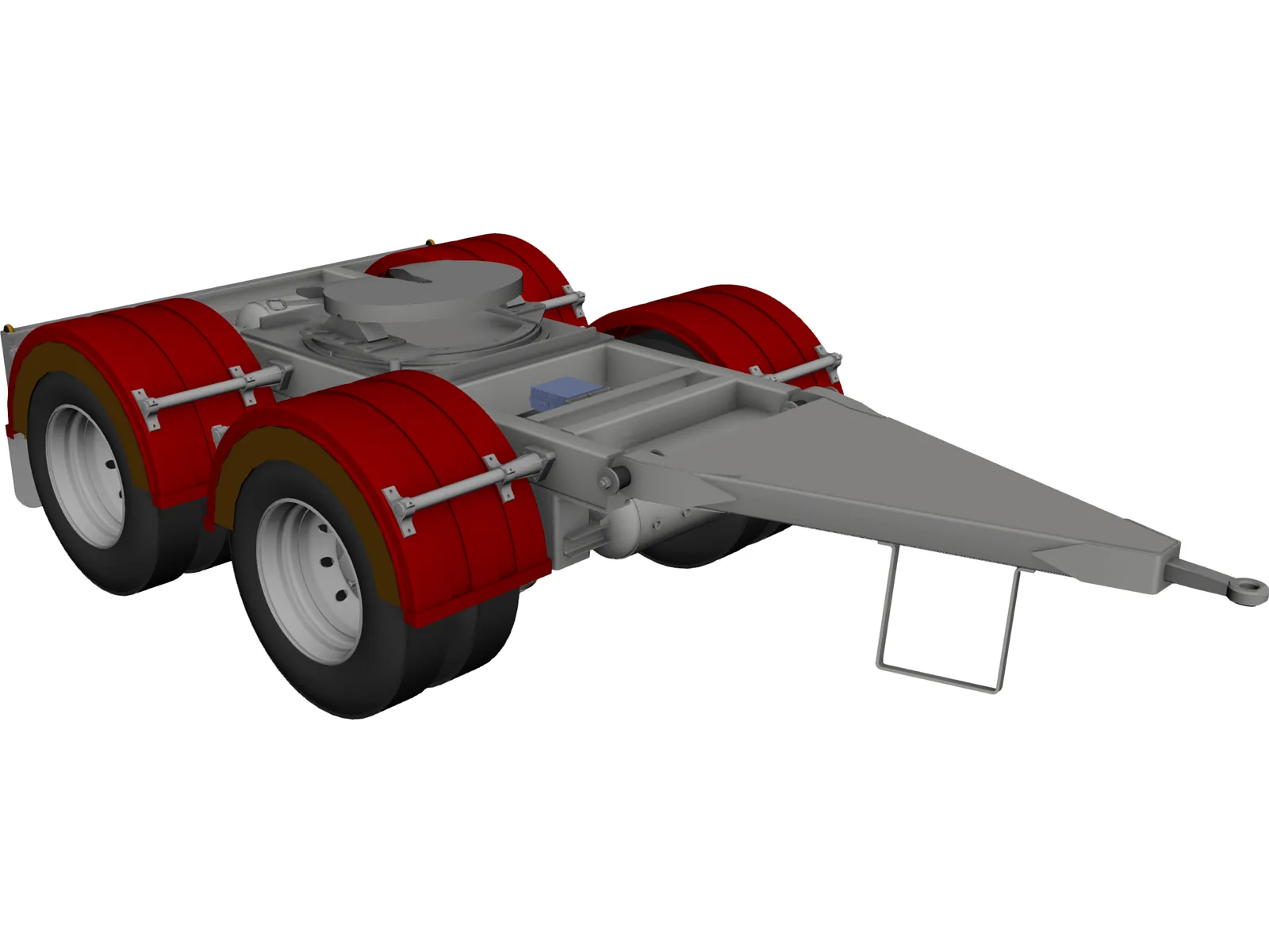 Tandem Axle Dolly 1540 Axle Centers 3D Model main preview