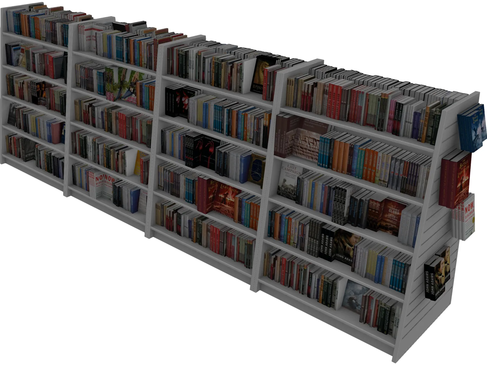 Book Rack 3D Model main preview
