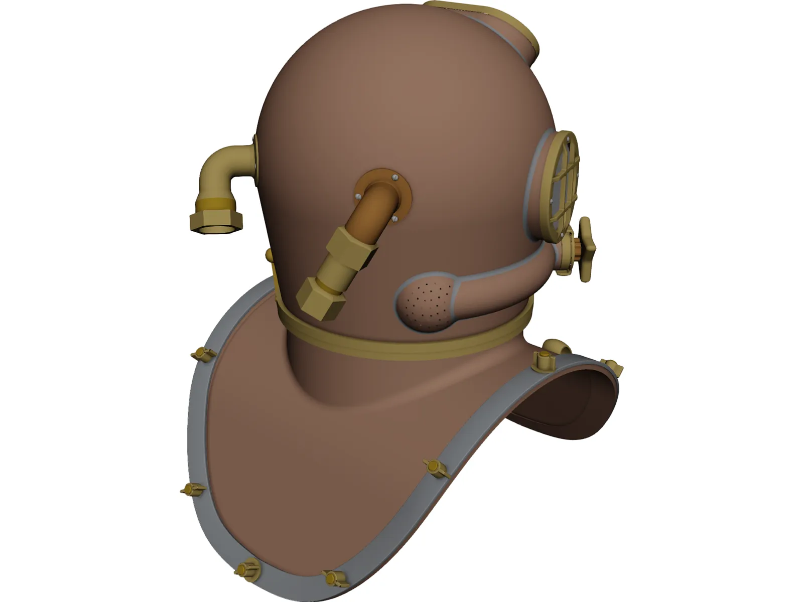Mark V Diving Helmet 3D Model main preview