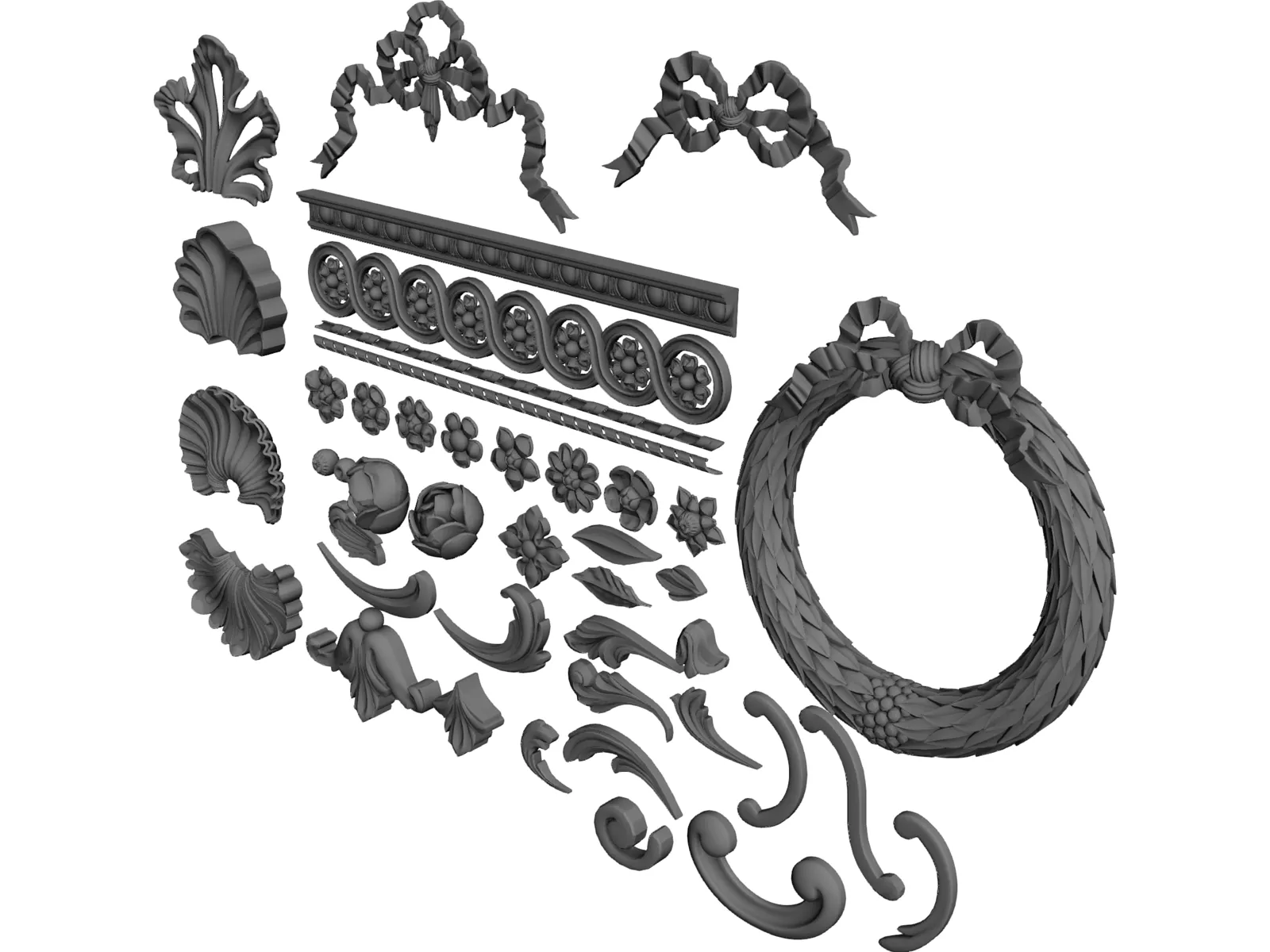 Ornaments Collection 3D Model main preview