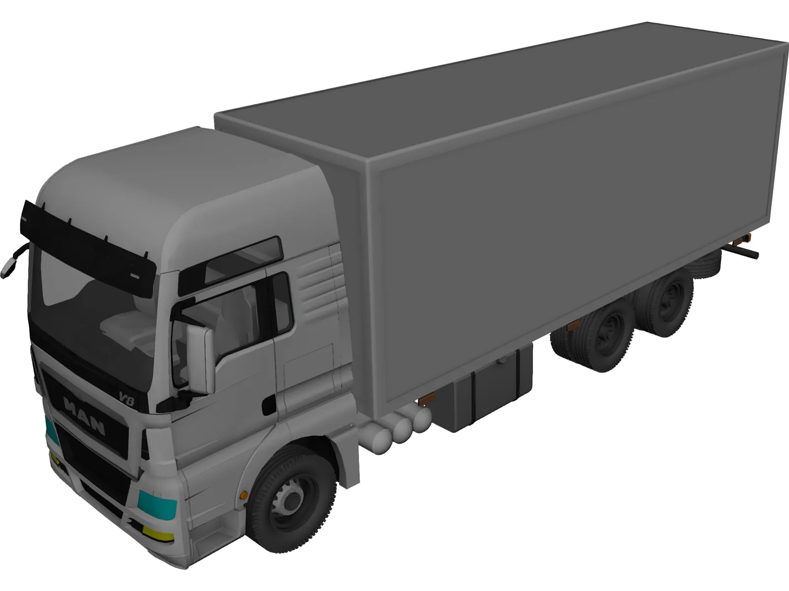 MAN TGX 6X4 ISO 3D Model main preview