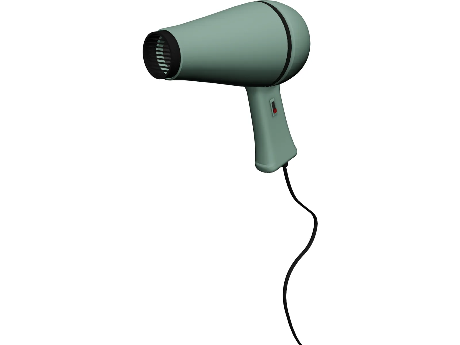 Hairdryer 3D Model main preview