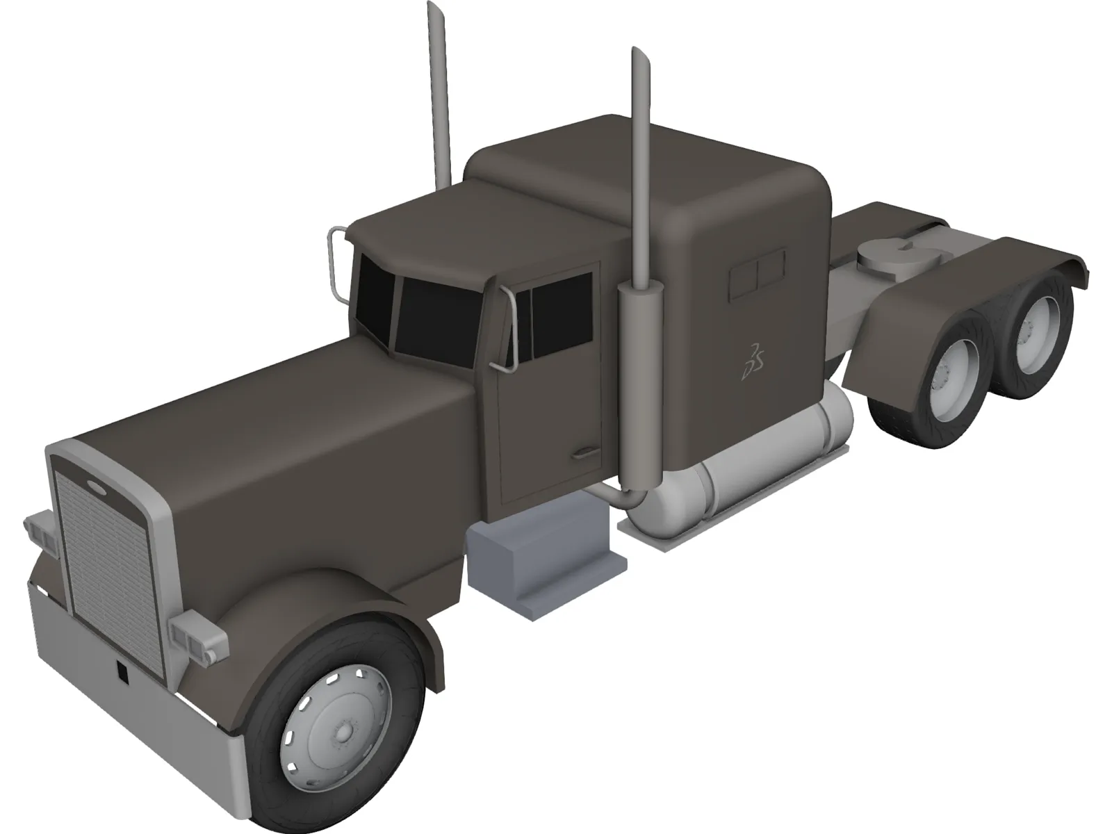 Peterbilt 359 (1975) 3D Model main preview