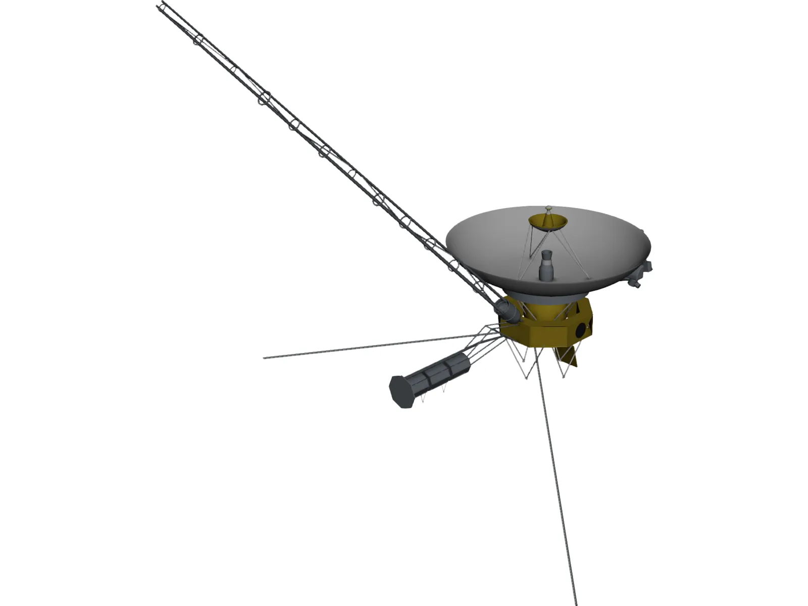 Voyager Probe 3D Model main preview