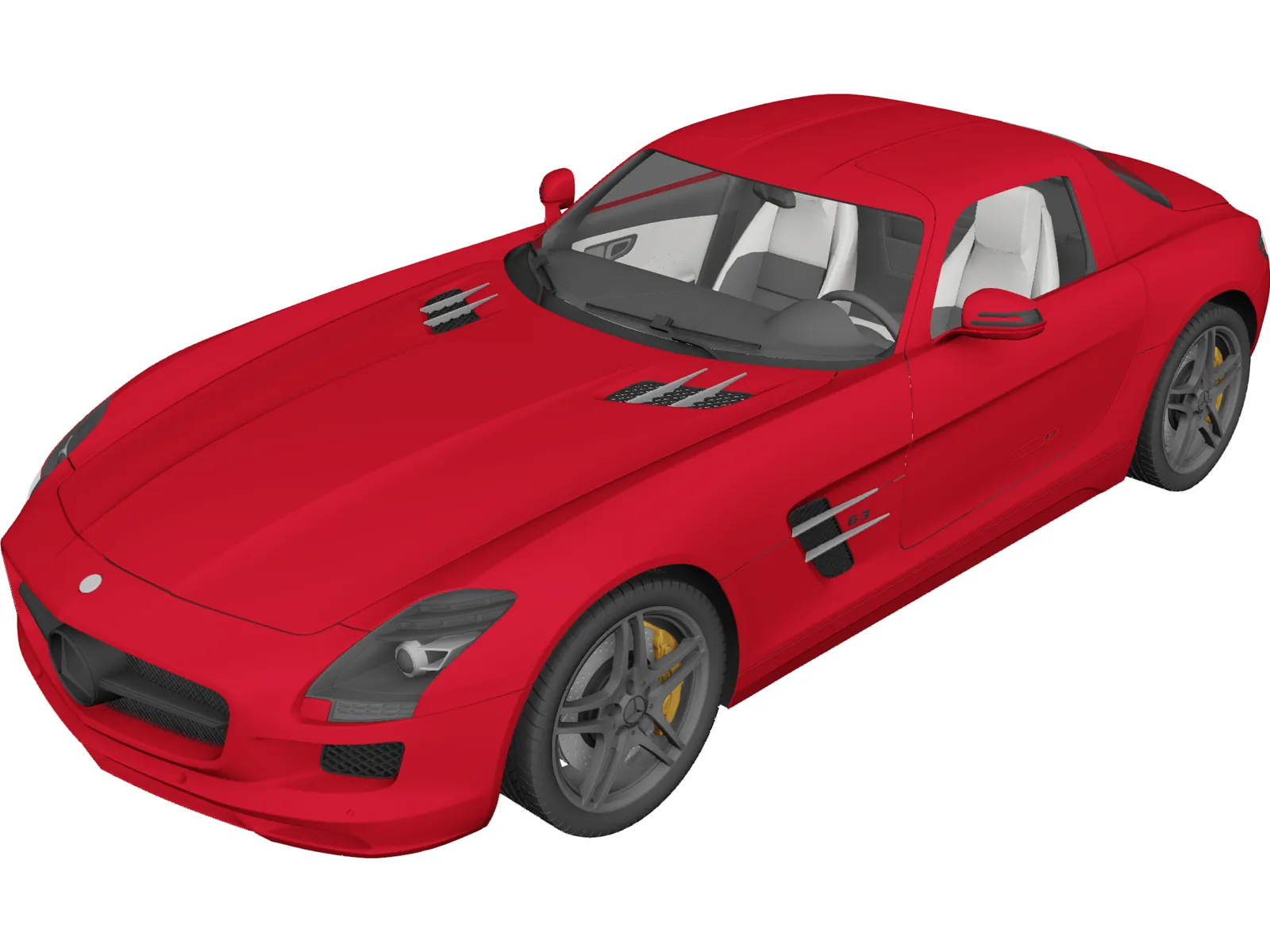 Mercedes-Benz SLS AMG (2011) 3D Model main preview