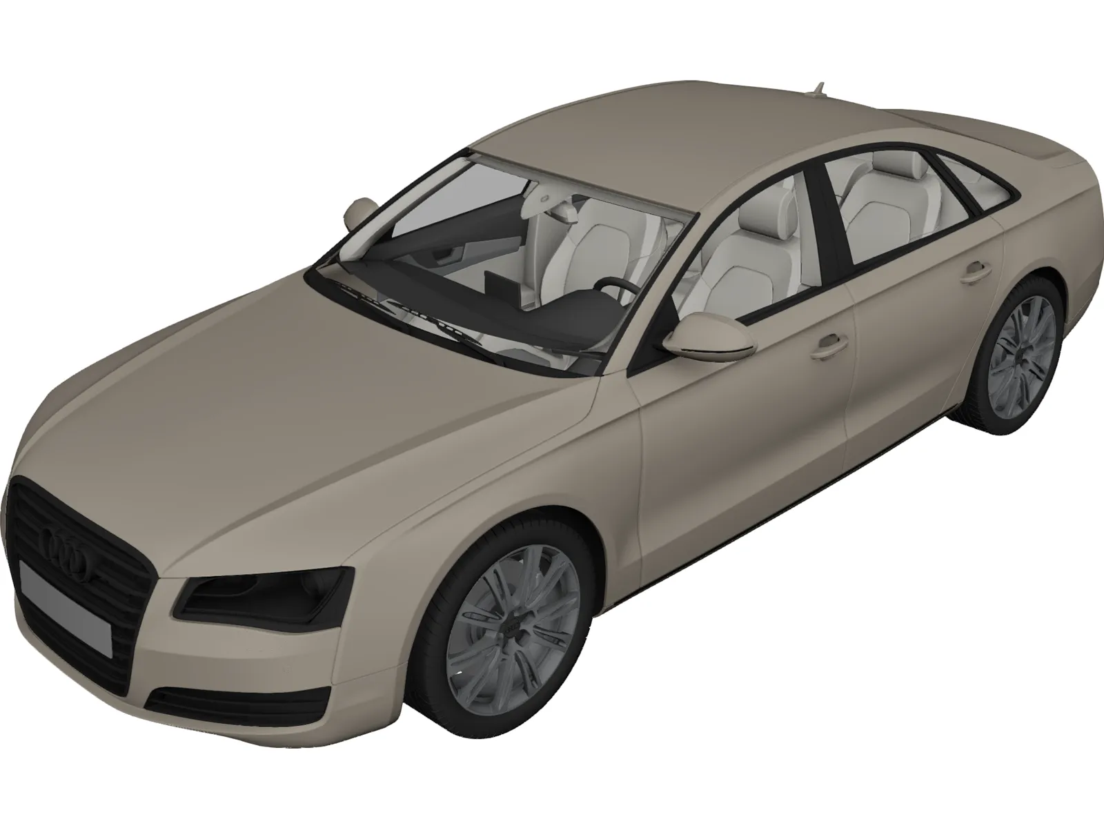 Audi A8 (2015) 3D Model main preview