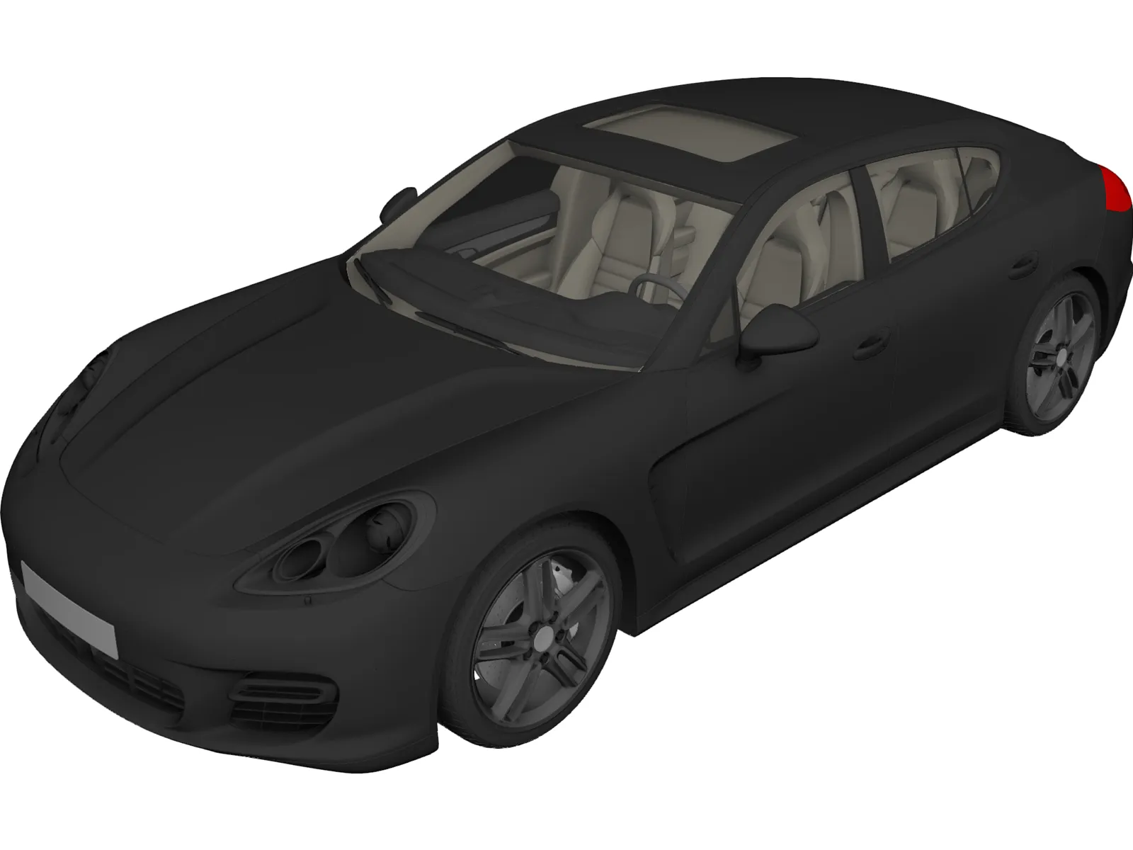 Porsche Panamera (2010) 3D Model main preview