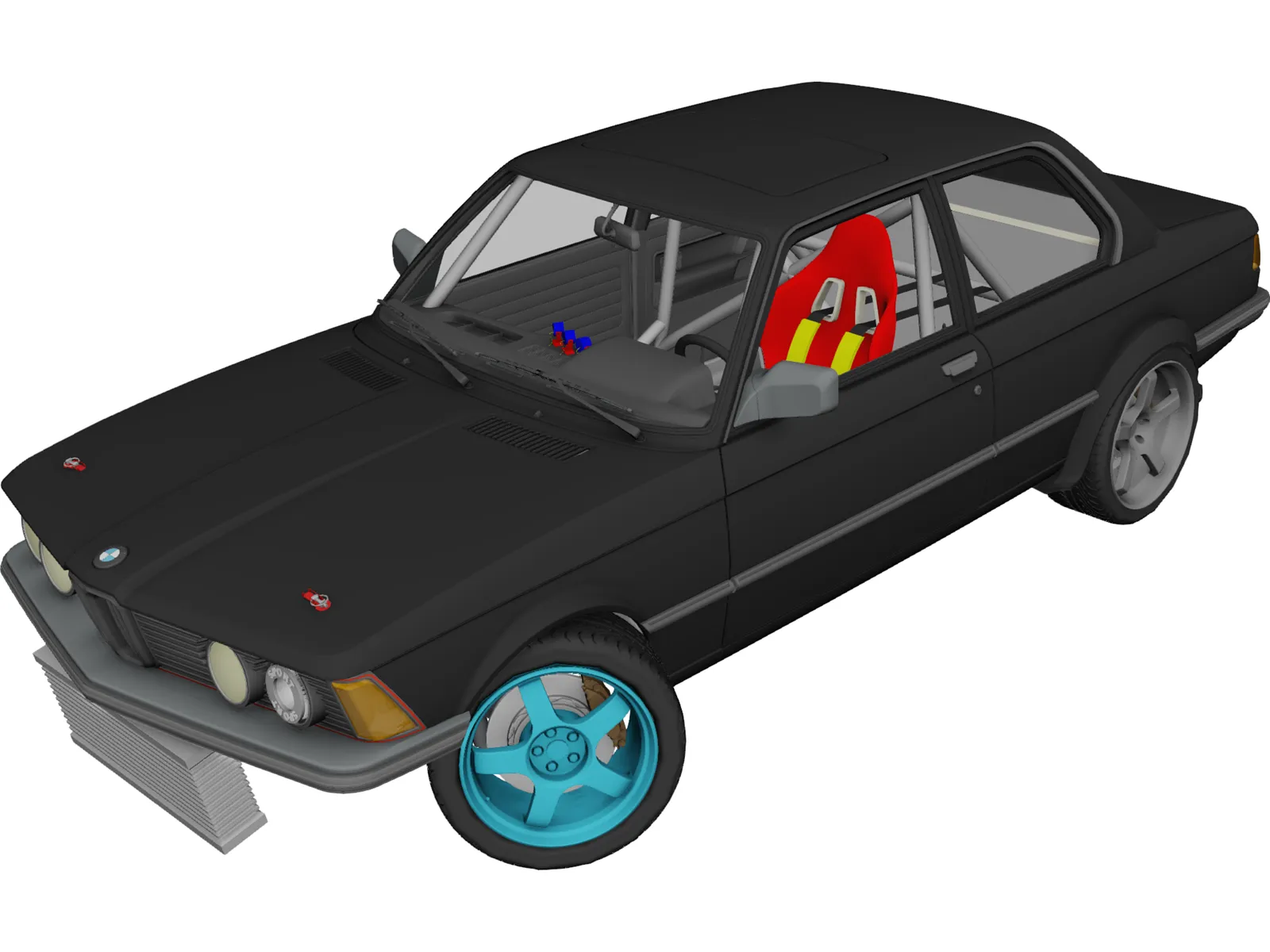 BMW E21 Drift Edition 3D Model main preview